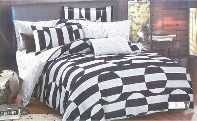 24% OFF on Ross Luxury Living Cotton Striped Double Bedsheet