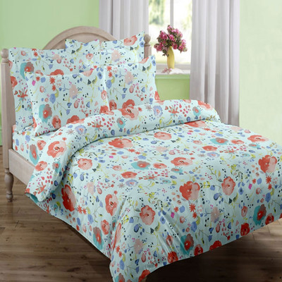 Swaas Cotton Printed King Bedsheet
