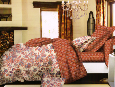 70% OFF on Rose Petal Polyester Damask Queen, Double Bedsheet