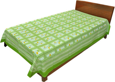 71% OFF on Shop Rajasthan Cotton Checkered Single Bedsheet