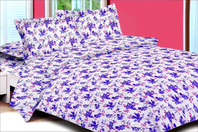 41% OFF on Urban Style Cotton Floral Double Bedsheet 1 Bedsheet, Multicolor