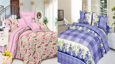 56% OFF on Carah Polyester Printed Double Bedsheet