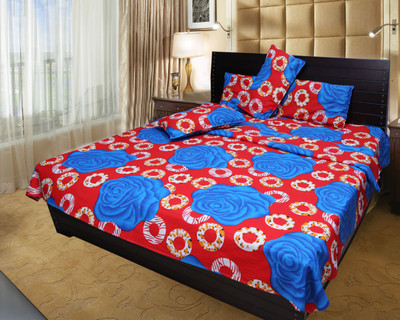 70% OFF on Elegance Cotton Floral Double Bedsheet