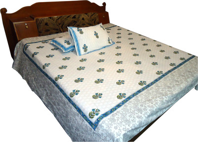39% OFF on Jaipur Art and Craft Cotton Printed Double Bedsheet