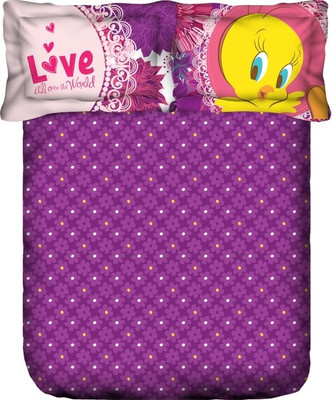 Portico New York Cotton Abstract King Bedsheet 1 Bedsheet, 2 Pillow Cover, Purple