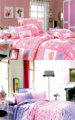 75% OFF on Fabhomes Polycotton Geometric Double Bedsheet
