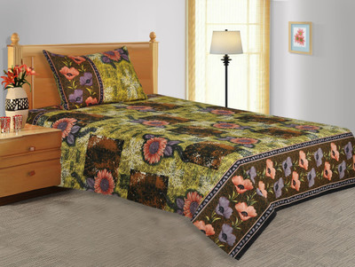 28% OFF on Salona Bichona Cotton Floral Single Bedsheet 1 Single Bedsheet, 1 Pillow cover, Brown 28% OFF on Salona Bichona Cotton Floral Single Bedsheet 1 Single Bedsheet, 1 Pillow cover, Brown