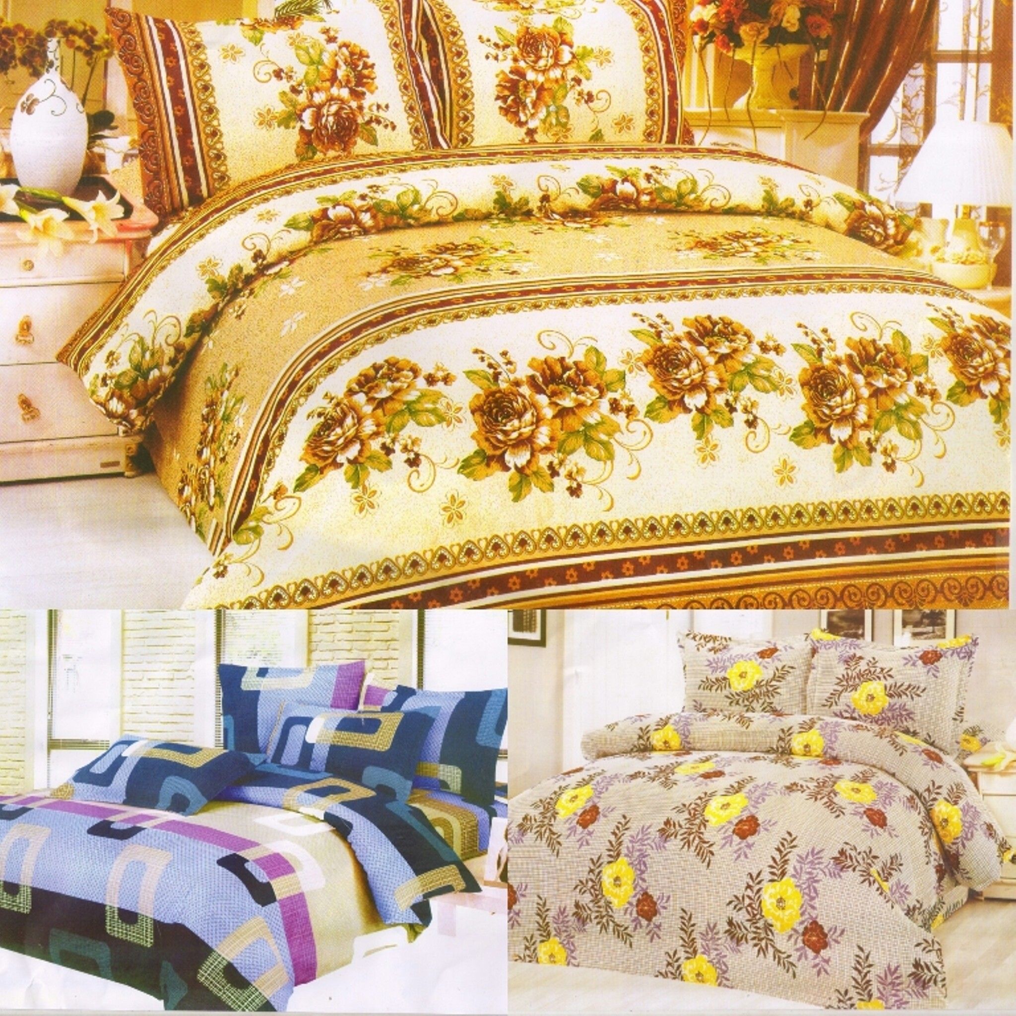 72% OFF on Z Decor Polycotton Printed Double Bedsheet