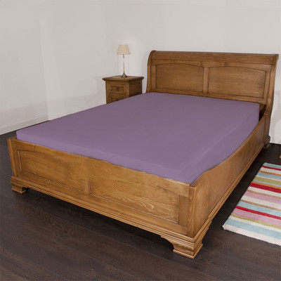 21% OFF on Scala Cotton Solid King Fitted Bedsheet