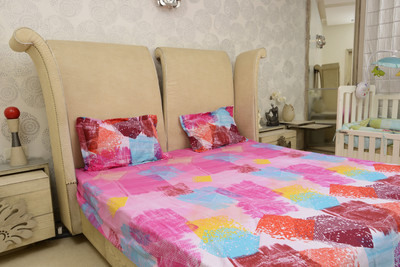 Sassoon Cotton Geometric Double Bedsheet Sassoon Cotton Geometric Double Bedsheet