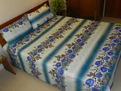 60% OFF on CocoBee Cotton Floral Double Bedsheet