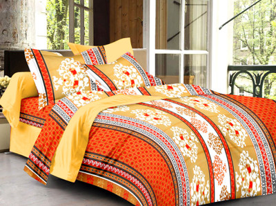53% OFF on Sparkk Home Cotton Printed Double Bedsheet