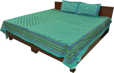 58% OFF on RajLaxmi Cotton Checkered Double Bedsheet