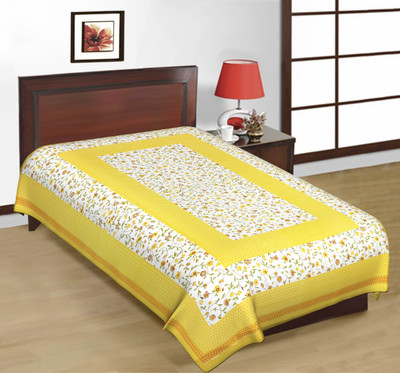 38% OFF on RajLaxmi Cotton Floral Single Bedsheet 1 Bed Sheet, Yellow 38% OFF on RajLaxmi Cotton Floral Single Bedsheet 1 Bed Sheet, Yellow