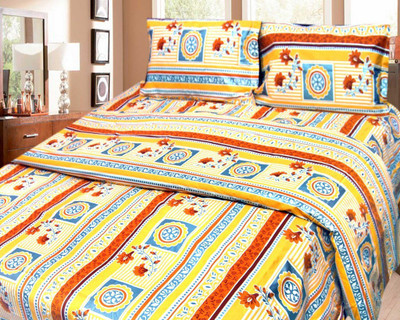 61% OFF on Cosmosgalaxy Cotton Batik Queen Bedsheet