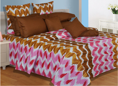 44% OFF on Salona Bichona Cotton Printed Double Bedsheet 1 Bedsheet, 2 Pillow Covers, Multicolor