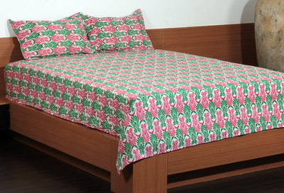 50% OFF on Flazee Cotton Ikat King Bedsheet 1 BedSheet, 2Pillow Cover, Green, Red 50% OFF on Flazee Cotton Ikat King Bedsheet 1 BedSheet, 2Pillow Cover, Green, Red
