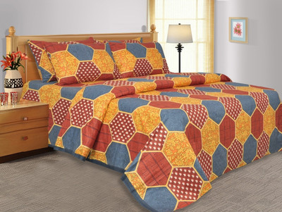 28% OFF on Salona Bichona Cotton Floral Single Bedsheet 1 Single Bedsheet, 1 Pillow cover, Yellow