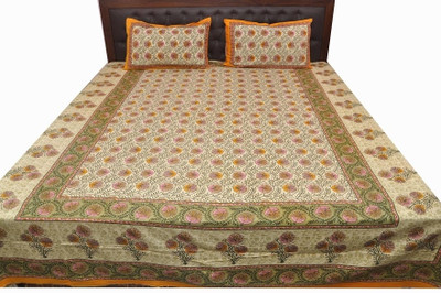 62% OFF on Bazarvilla Cotton Floral Double Bedsheet