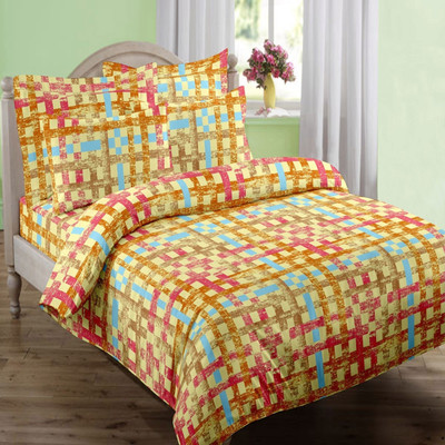 Swaas Cotton Printed Queen Bedsheet