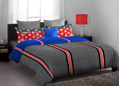 20% OFF on Home Expressions USA Cotton Printed Double Bedsheet 1 Bed Sheet, 2 Pillow Covers, Grey Red 20% OFF on Home Expressions USA Cotton Printed Double Bedsheet 1 Bed Sheet, 2 Pillow Covers, Grey Red