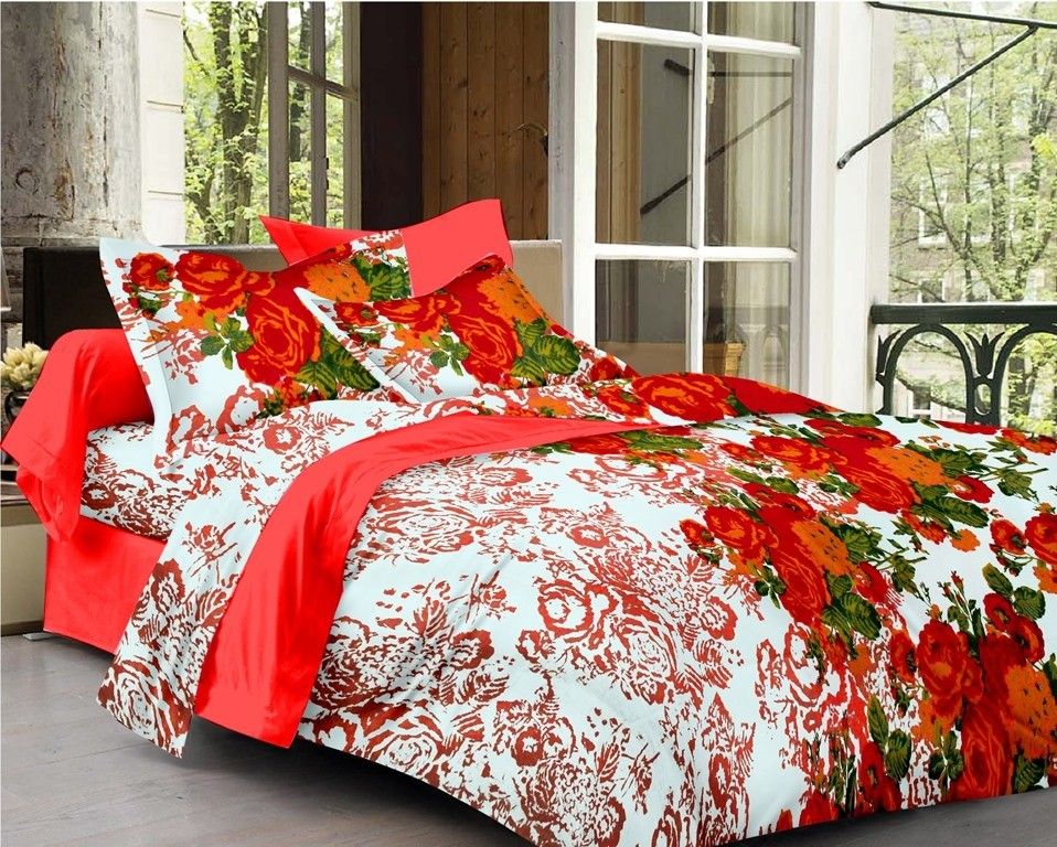 56% OFF on Bedline Home Cotton Printed Double Bedsheet