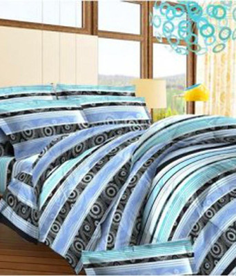 42% OFF on Bombay Dyeing Cotton Printed Double Bedsheet 1 Bedsheet, 2 Pillow Covers, Blue