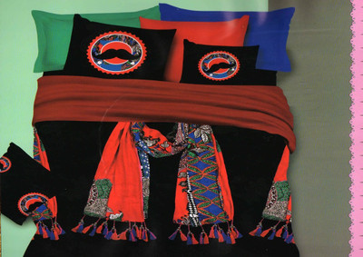 27% OFF on Zigma Collections Cotton Linen Blend Printed King Bedsheet