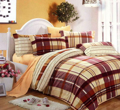 51% OFF on Wrap Polyester Geometric Double Bedsheet