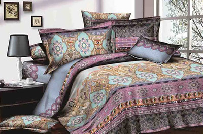 64% OFF on Kalash Chiaro Cotton Printed Double Bedsheet