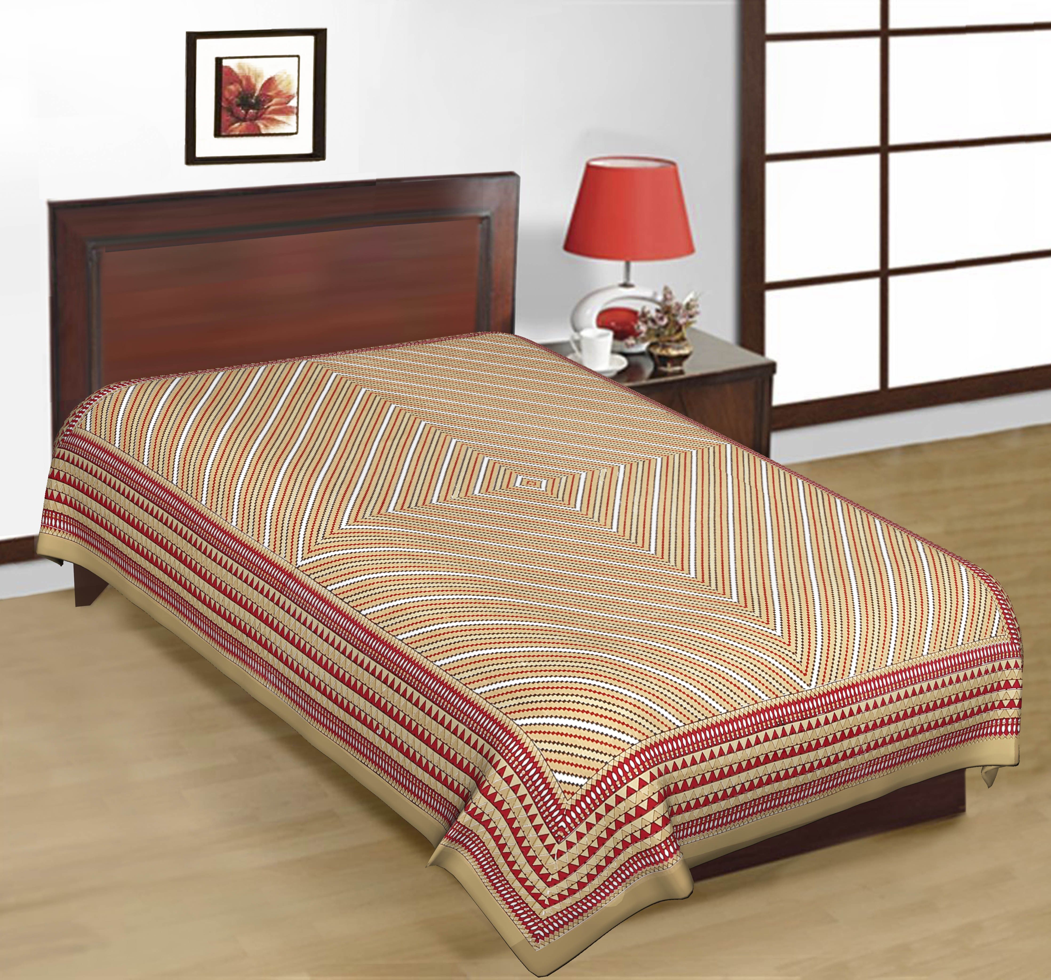52% OFF on RajLaxmi Cotton Floral Single Bedsheet