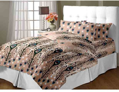 19% OFF on Blush Cotton Printed Double Bedsheet