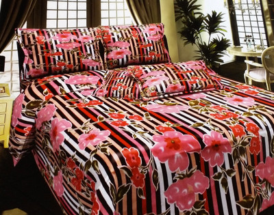 13% OFF on PHM Cotton Floral Double Bedsheet