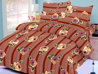 49% OFF on Octane Cotton Floral Double Bedsheet