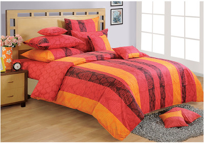 18% OFF on Swayam Cotton Printed Double Fitted Bedsheet