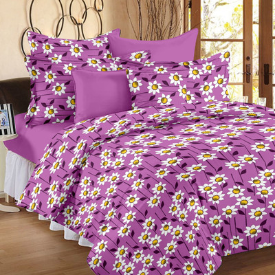 70% OFF on Ahmedabad Cotton Cotton Floral Single Bedsheet 1 Single Bedsheet & 1 Pillow Cover, Purple 70% OFF on Ahmedabad Cotton Cotton Floral Single Bedsheet 1 Single Bedsheet & 1 Pillow Cover, Purple