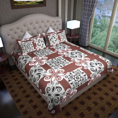 65% OFF on Graffiti Home Cotton Printed Double Bedsheet