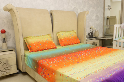 15% OFF on Sassoon Polyester Printed Double Bedsheet