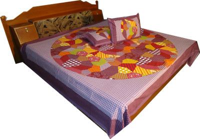 56% OFF on Jaipur Art and Craft Cotton Printed Double King Bedsheet