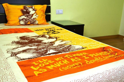 32% OFF on meSleep Cotton Animal Single Bedsheet