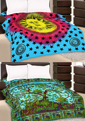 10% OFF on GRJ India Cotton Printed Double Bedsheet 2 Bedsheet, Multicolor 10% OFF on GRJ India Cotton Printed Double Bedsheet 2 Bedsheet, Multicolor