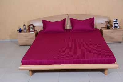 50% OFF on Ctm Textile Mills Satin Striped Double Bedsheet