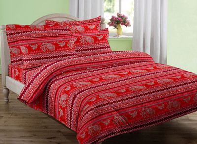 Swaas Cotton Printed King Bedsheet