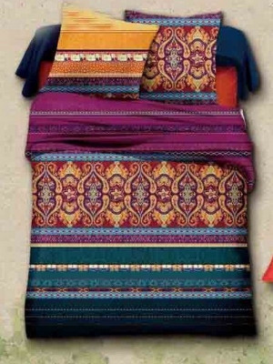 60% OFF on Silver Thread Polycotton Printed Double Bedsheet