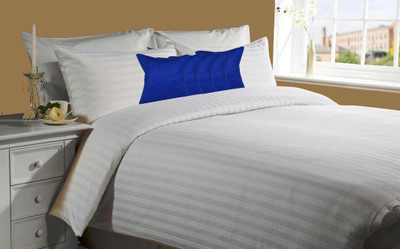 55% OFF on meSleep Cotton Striped Double Fitted Bedsheet