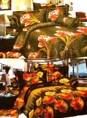 50% OFF on Fablooms Polycotton Floral Double Bedsheet