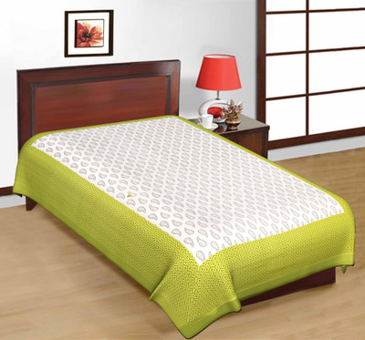 56% OFF on Kismat Collection Cotton Printed Single Bedsheet Bedsheet, Green