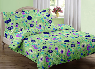 41% OFF on Qubz Cotton Printed Queen Bedsheet
