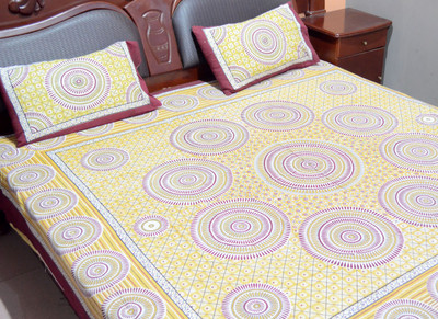 32% OFF on DFR Cotton Printed Double Bedsheet