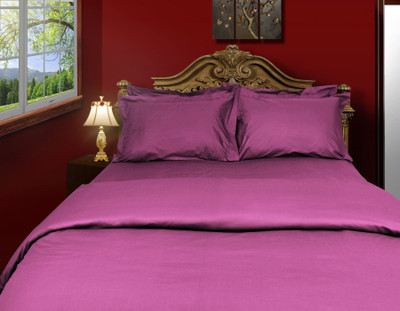 Just Linen Cotton Solid Single Bedsheet 2 Single Flat Sheets, 2 Regular Size Pillow Covers, Pink